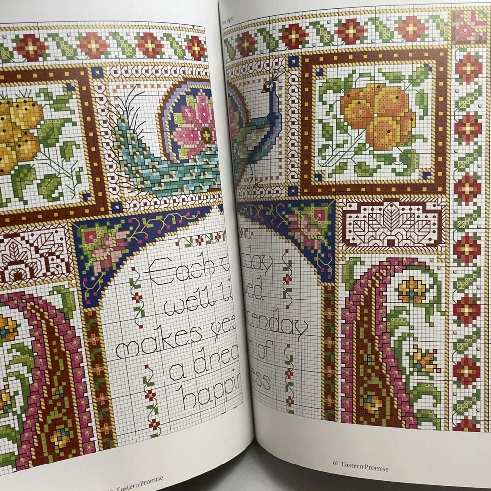 Cross Stitch Wit & Wisdom Craft Book Hardcover by Joan Elliott Kitty Cat